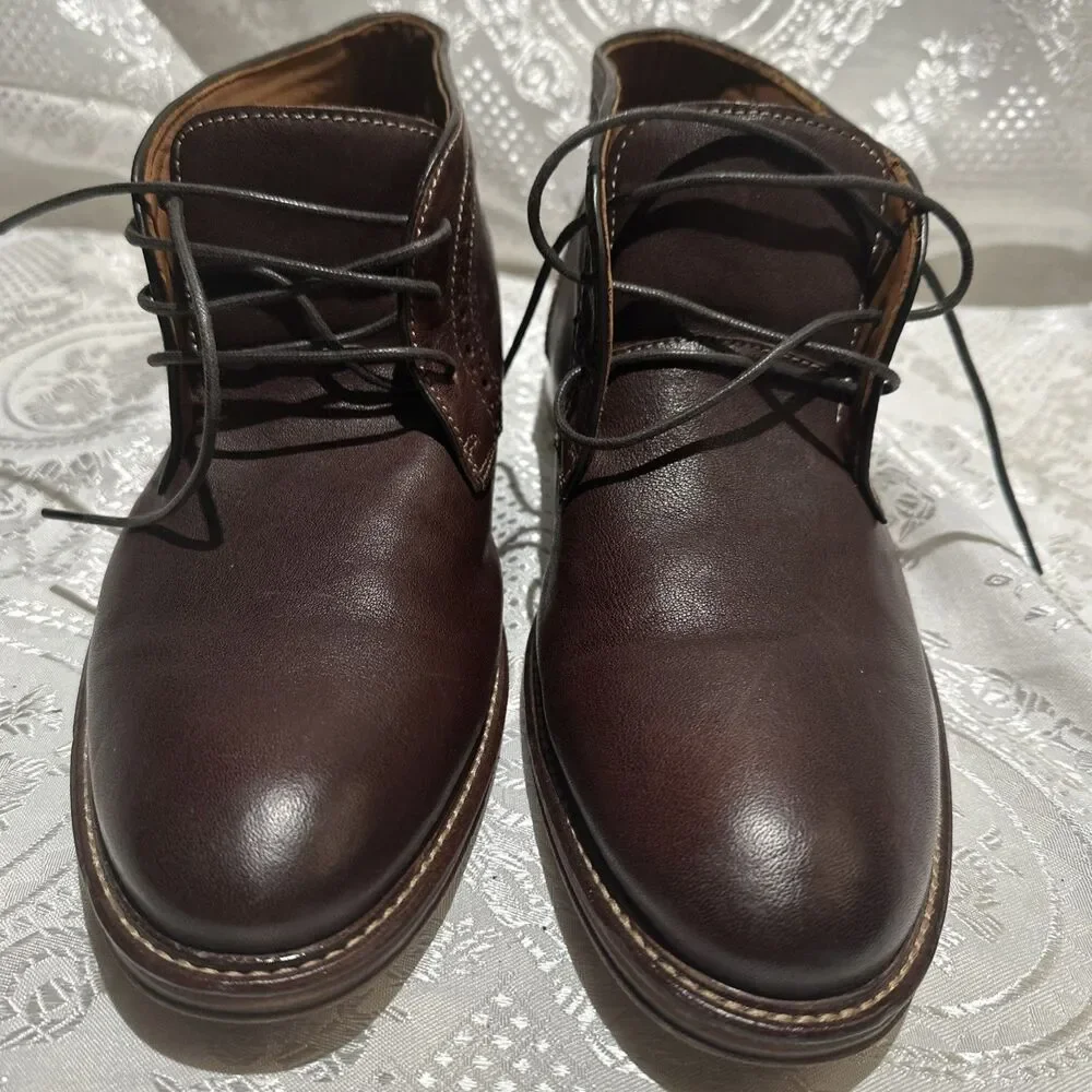 Mens Johnson & Murphy Warner Chukka high top shoes boots Sz 8.5